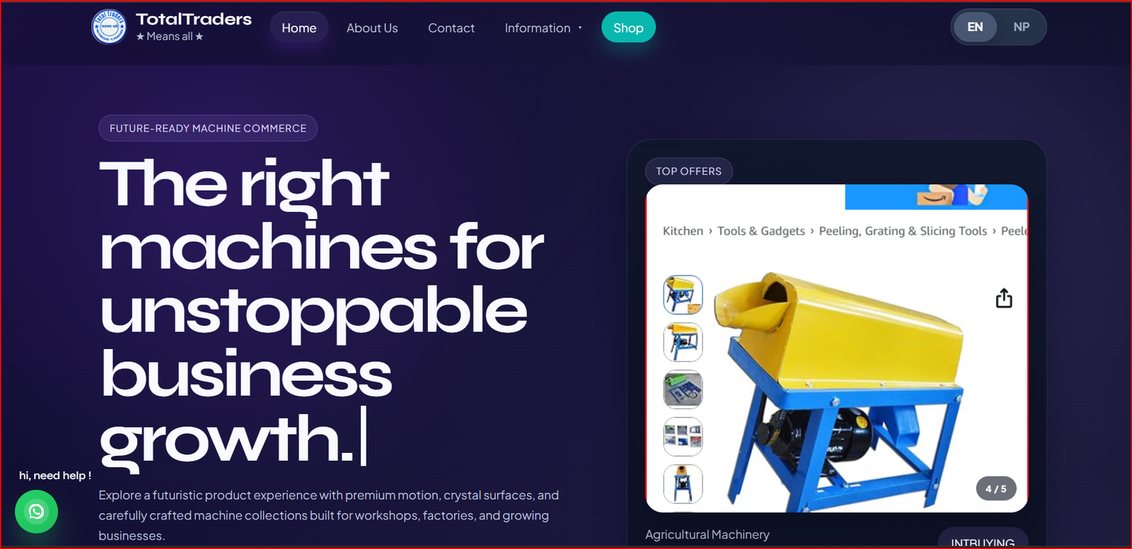 Real website preview from project work
